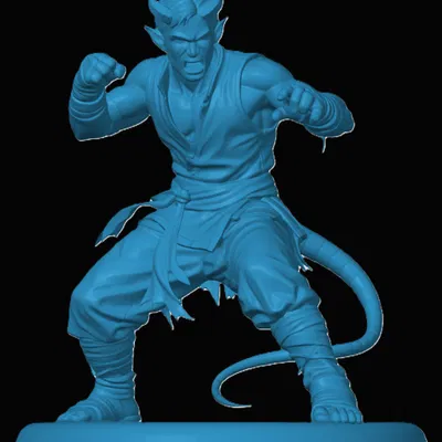 Mô hình Tiefling Monk - Figure in 3D chất lượng cho D&D