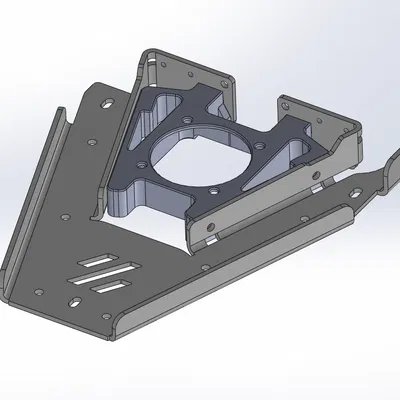 Thanh giằng Kirigami cho Voron v0 kèm giá gắn quạt 40mm