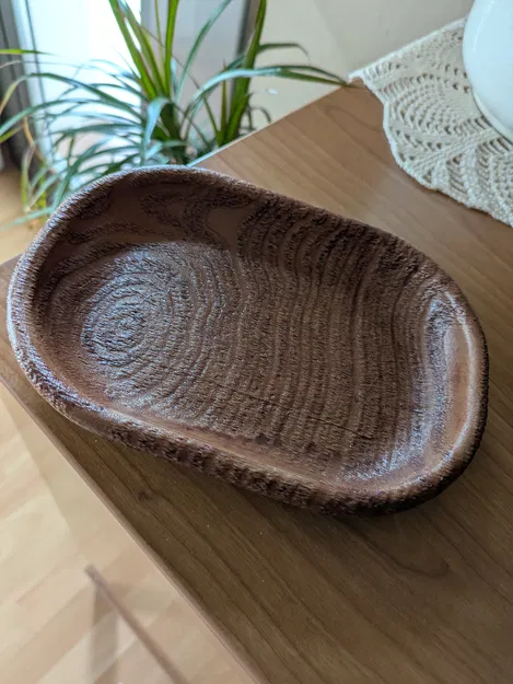 Khay gỗ mô phỏng với vân nút gỗ tự nhiên - Image 1