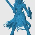Mô hình 3D Tiefling Fighter - Chiến binh RPG cực chất cho D&D - Thumbnail 3