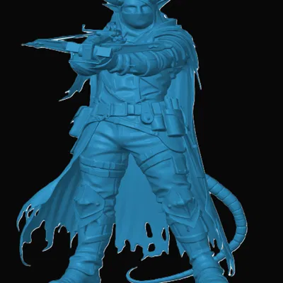 Mô hình Tiefling Rogue cho game D&D và tabletop RPG