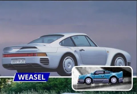 Mô hình xe đua 3D The Weasel - Biểu tượng huyền thoại từ Top Gear SNES - Image 1