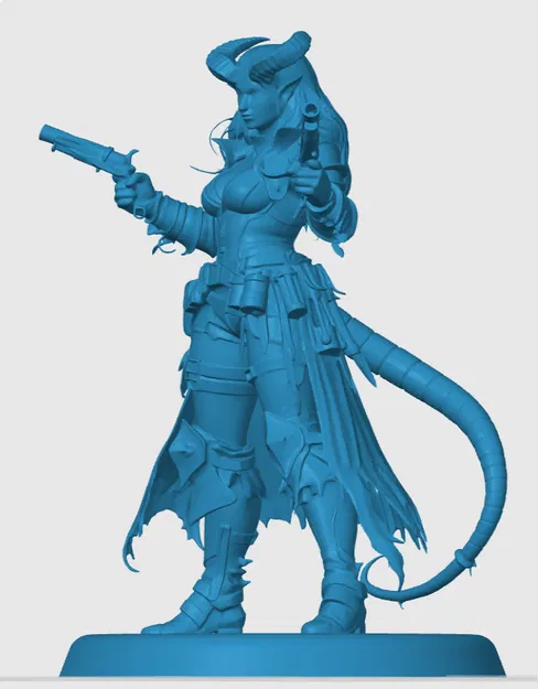 Mô hình Tiefling Gunslinger 3D cho D&D và Tabletop - Image 2
