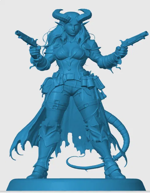 Mô hình Tiefling Gunslinger 3D cho D&D và Tabletop - Image 3
