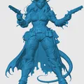 Mô hình Tiefling Gunslinger 3D cho D&D và Tabletop - Thumbnail 3