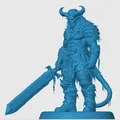 Mô hình 3D Tiefling Barbarian ấn tượng cho game RPG - Thumbnail 2