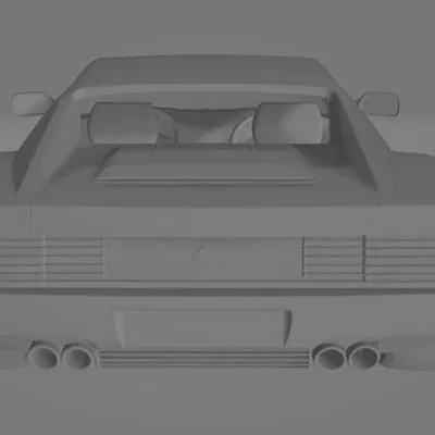 Mô hình 3D xe đua cổ điển The Cannibal từ tựa game Top Gear SNES