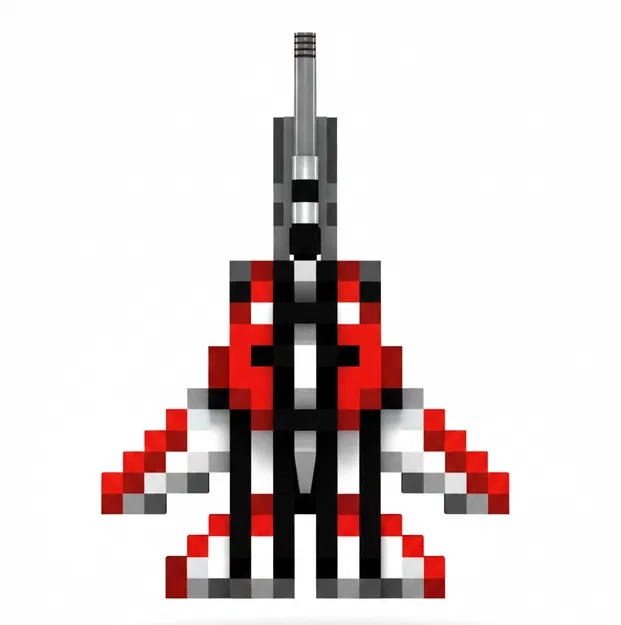 Mô hình 3D máy bay chiến đấu cổ điển Strike Gunner (SNES) độc đáo - Image 1