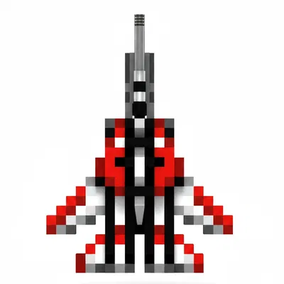 Mô hình 3D máy bay chiến đấu cổ điển Strike Gunner (SNES) độc đáo