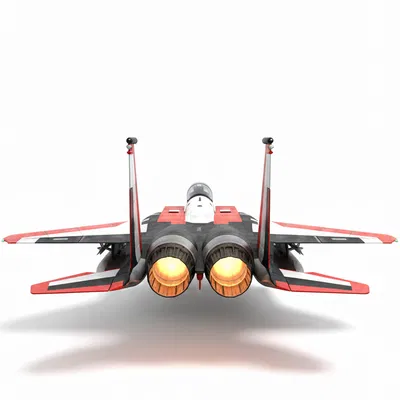 Mô hình 3D máy bay chiến đấu cổ điển Strike Gunner (SNES) độc đáo