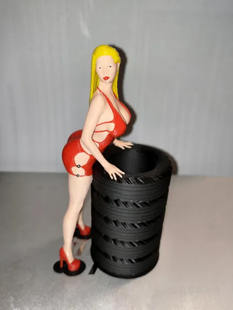 Mô hình trang trí để bàn Lady with pencils độc đáo cho máy in 3D - Image 3