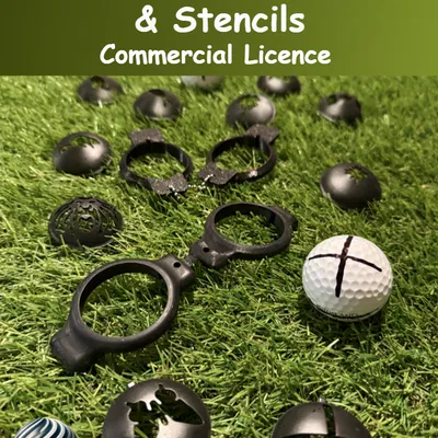 Bộ khuôn vẽ bóng Golf: Dụng cụ giữ có bản lề, không bản lề và các mẫu khuôn