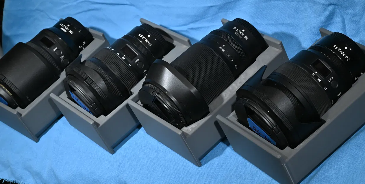 Khay kệ lưu trữ lens Nikon Z-system, thiết kế nằm ngang gọn gàng, an toàn - Image 2