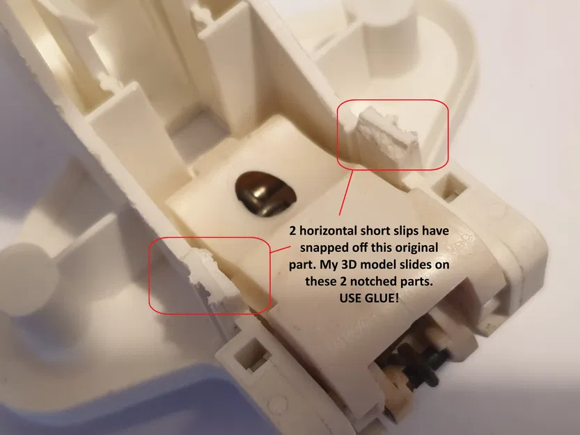 Chốt khóa cửa máy rửa bát (Bản sửa nhanh) PN: 4055283925 - Image 3