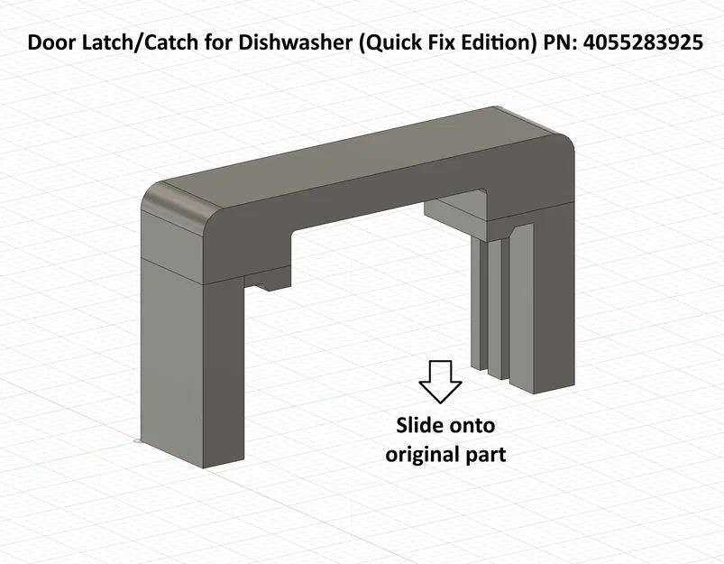 Chốt khóa cửa máy rửa bát (Bản sửa nhanh) PN: 4055283925 - Image 6