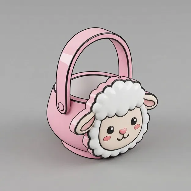 Easter Basket Sheep - Giỏ Đựng Trứng Phục Sinh Hình Cừu - Image 1
