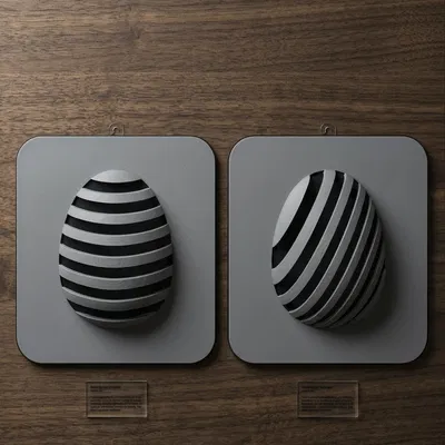 Mẫu trang trí tường hình trứng Phục sinh tinh tế (2 file)