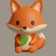 Mô hình chú cáo nhỏ (Cute fox) in 3D trang trí để bàn siêu đáng yêu