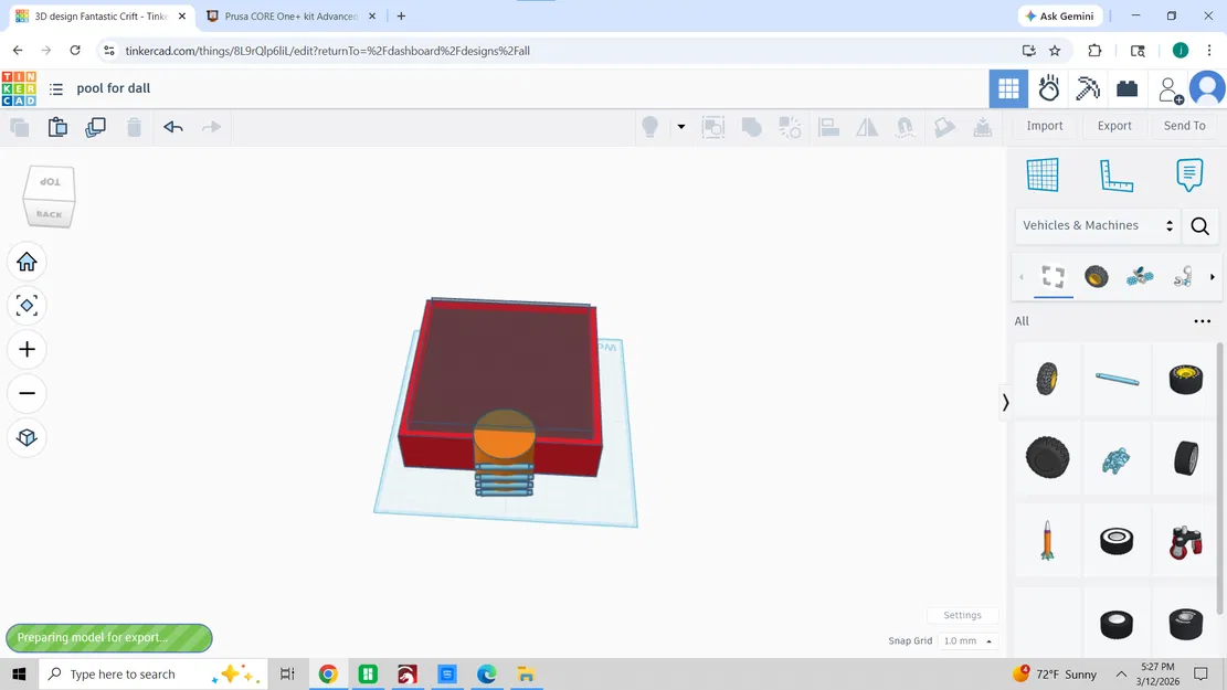 Mô hình bể bơi mini cho nhân vật Dall - File in 3D trang trí đẹp - Image 2