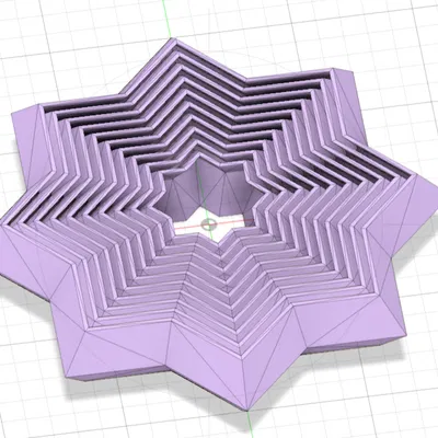 Mô hình đồ chơi ngôi sao xoay trượt 8 cánh (8 sided slidy star) in 3D