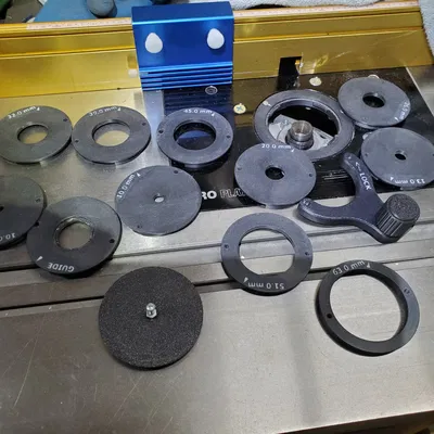 Bộ thân, vòng đệm và dụng cụ cho tấm bàn phay Rockler