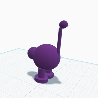 Mô hình chú đà điểu Dave ngộ nghĩnh cho máy in 3D