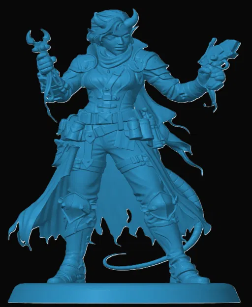 Mô hình 3D Tiefling Artificer cho game nhập vai D&D chi tiết - Image 1
