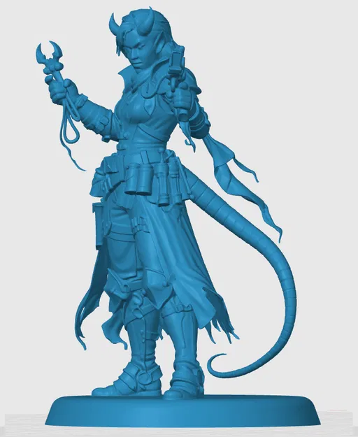 Mô hình 3D Tiefling Artificer cho game nhập vai D&D chi tiết - Image 2