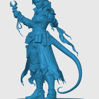 Mô hình 3D Tiefling Artificer cho game nhập vai D&D chi tiết