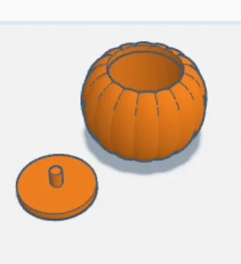 Hộp đựng thức ăn cho thú cưng hình quả bí ngô 3D - Image 2