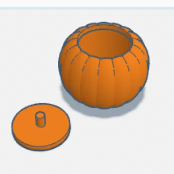 Hộp đựng thức ăn cho thú cưng hình quả bí ngô 3D