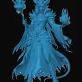 Mô hình 3D Tiefling Warlock - Nhân vật huyền bí cho game D&D - Thumbnail 1