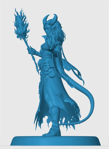 Mô hình 3D Tiefling Warlock - Nhân vật huyền bí cho game D&D - Image 2