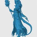 Mô hình 3D Tiefling Warlock - Nhân vật huyền bí cho game D&D - Thumbnail 2
