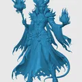 Mô hình 3D Tiefling Warlock - Nhân vật huyền bí cho game D&D - Thumbnail 3