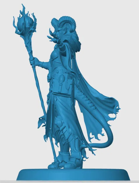 Mô hình Tiefling Wizard 3D cho game nhập vai D&D cực đẹp - Image 2