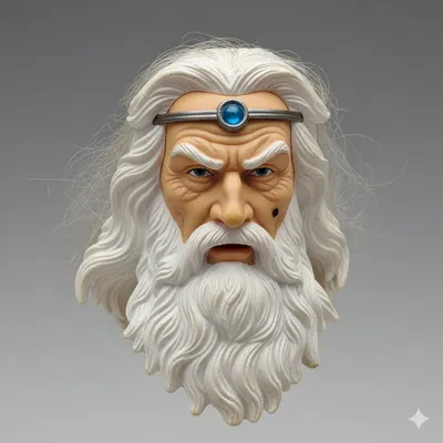 Mô hình đầu phù thủy (Wizard Head) tùy chỉnh cho đồ chơi Big Jim