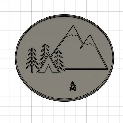 Bộ đế lót ly 3D trang trí chủ đề cắm trại, chèo thuyền và xe RC - Image 1