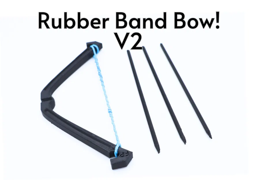 Cung Tên Bắn Dây Thun Cầm Tay V2 – In Liền Khối, Không Support, Hoàn Thành Trong 20 Phút - Image 1