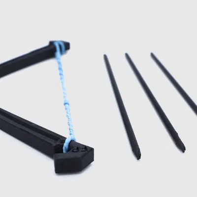 Cung Tên Bắn Dây Thun Cầm Tay V2 – In Liền Khối, Không Support, Hoàn Thành Trong 20 Phút