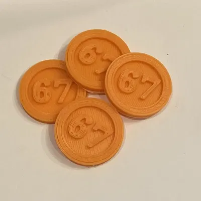 Đồng xu số 67 (Prank 67 Coin) - Mô hình in 3D vui nhộn, không cần support