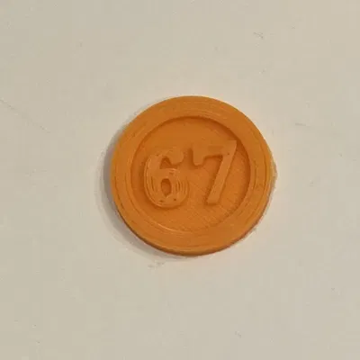 Đồng xu số 67 (Prank 67 Coin) - Mô hình in 3D vui nhộn, không cần support