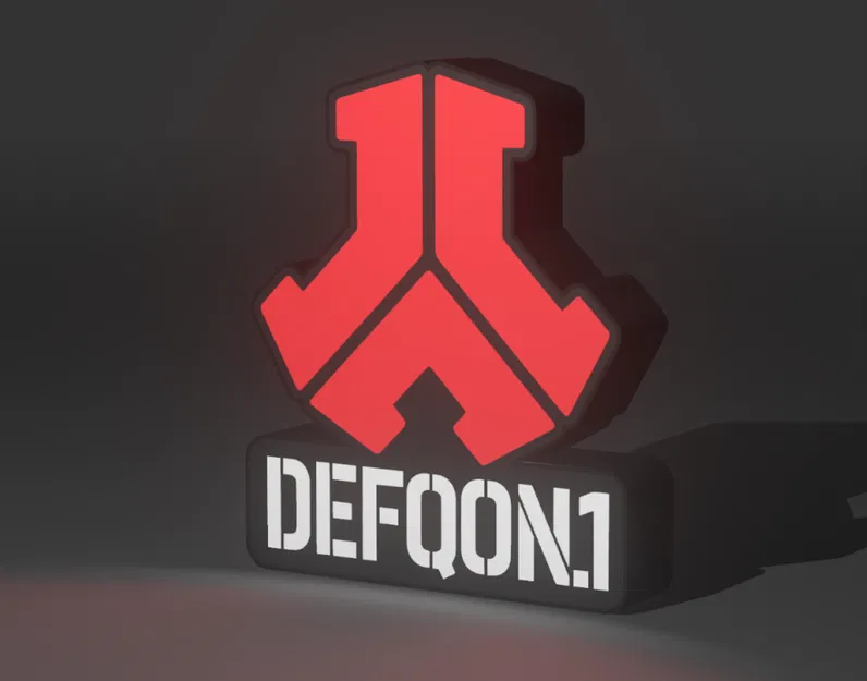 Mô hình in 3D đèn trang trí Lightbox DEFQON.1 cực chất - Image 1