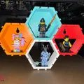 Khung Hex trưng bày LEGO Minifigure (Bản cải tiến) & Tấm ốp che vít - Giá treo tường - Thumbnail 2