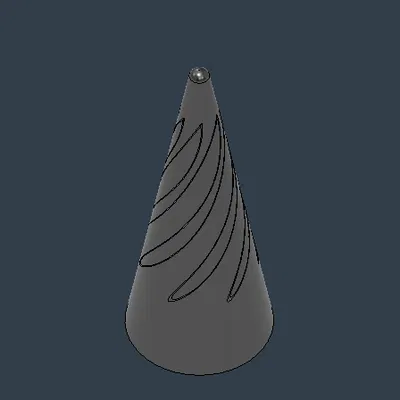 Đồ chơi fidget Spiral Passthrough hình nón xoắn in 3D độc đáo