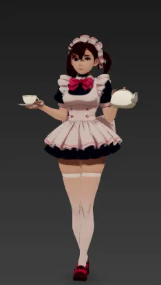 Mô hình 3D Momo Ayase trong trang phục hầu gái cực chất - Image 3