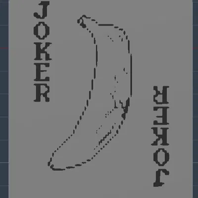 Mô hình 3D thẻ bài Joker Gros Michel từ game Balatro