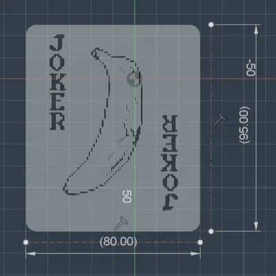 Mô hình 3D thẻ bài Joker Gros Michel từ game Balatro