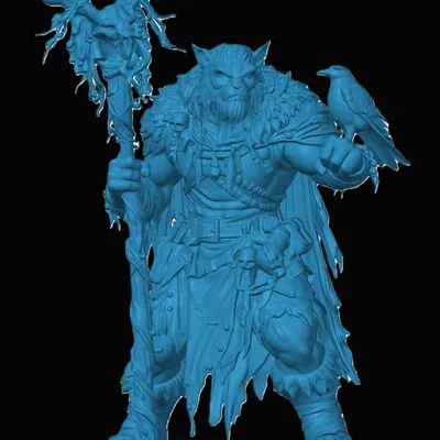 Mô hình Bugbear Druid 3D chi tiết cho game D&D và Tabletop