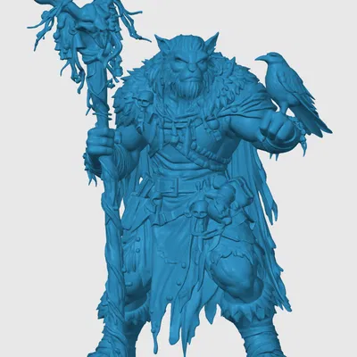 Mô hình Bugbear Druid 3D chi tiết cho game D&D và Tabletop